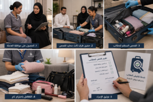 تفتيش حقائب العاملة المنزلية